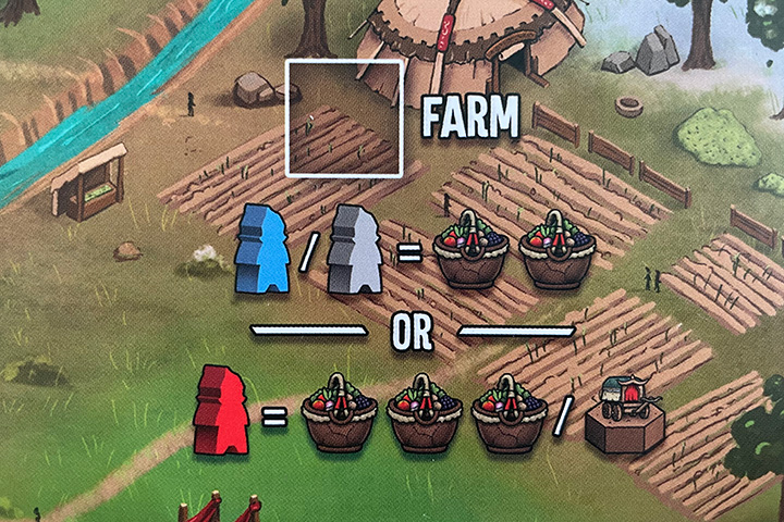 Red workers get a better reward at the farm.